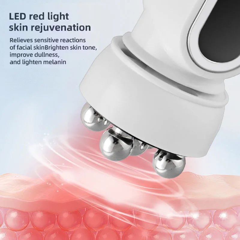3in1 RF Heating EMS Facial 360° Roller Massager Face Lift Roller Massager Skin Rejuvenation Skin Tighten Beauty Instrument